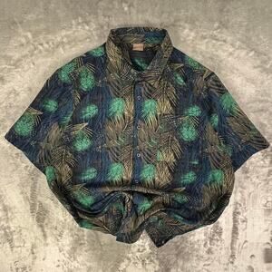 Great Northwest Clothing Co. Earth Tones Hawaiian Button-up Shirt Size Large